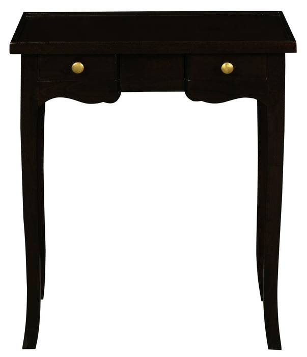 Queen Anne 2 Drawer Phone Table (Chocolate)