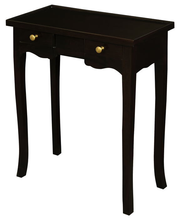Queen Anne 2 Drawer Phone Table (Chocolate)