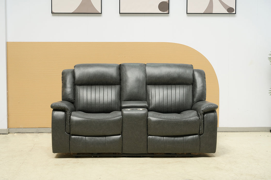 Paragon Power Motion 3 Seater Recliner Black - Leather