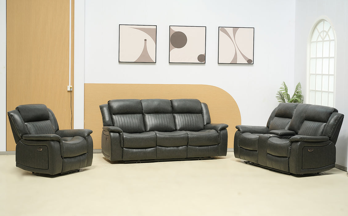Paragon Power Motion 2 Seater Recliner Black - Leather