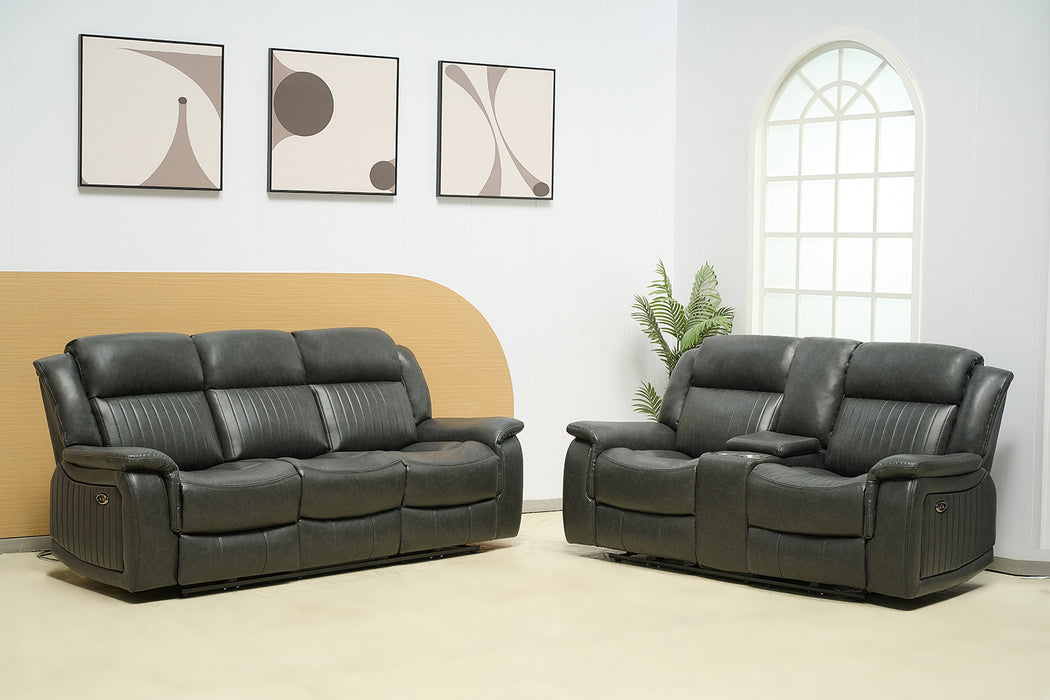 Paragon Power Motion 3 Seater Recliner Black - Leather