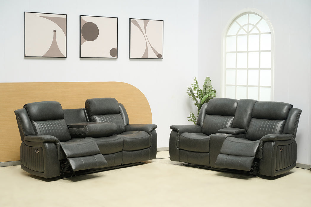 Paragon Power Motion 3 Seater Recliner Black - Leather