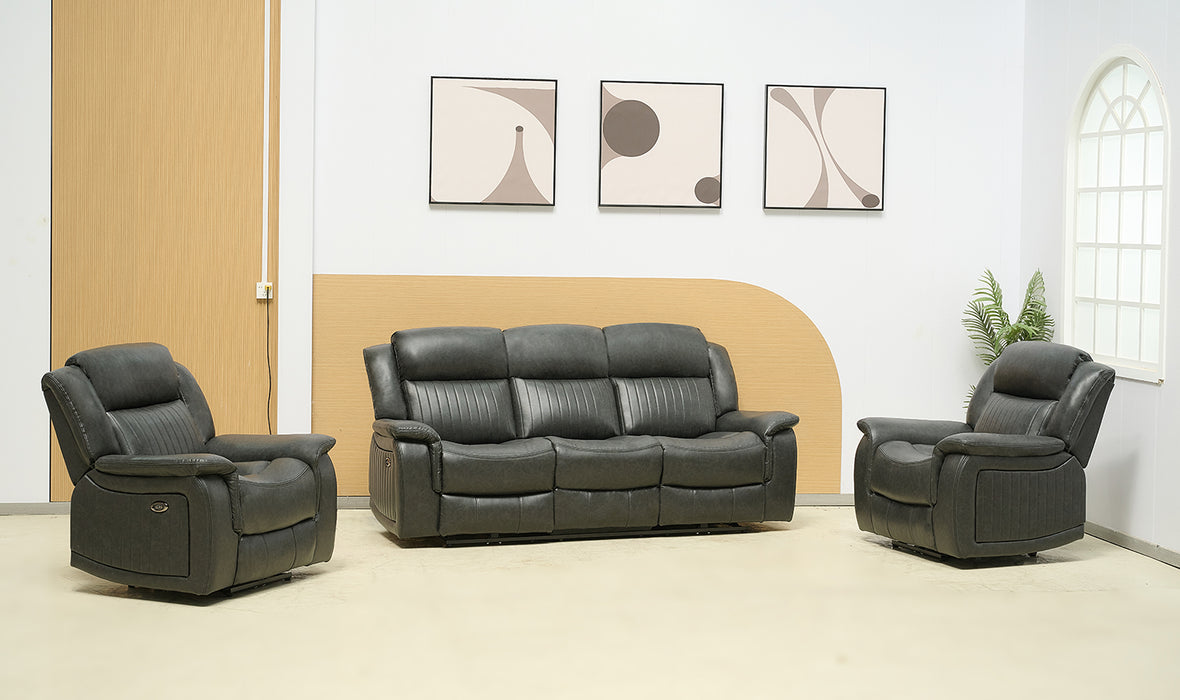 Paragon Power Motion 2 Seater Recliner Black - Leather