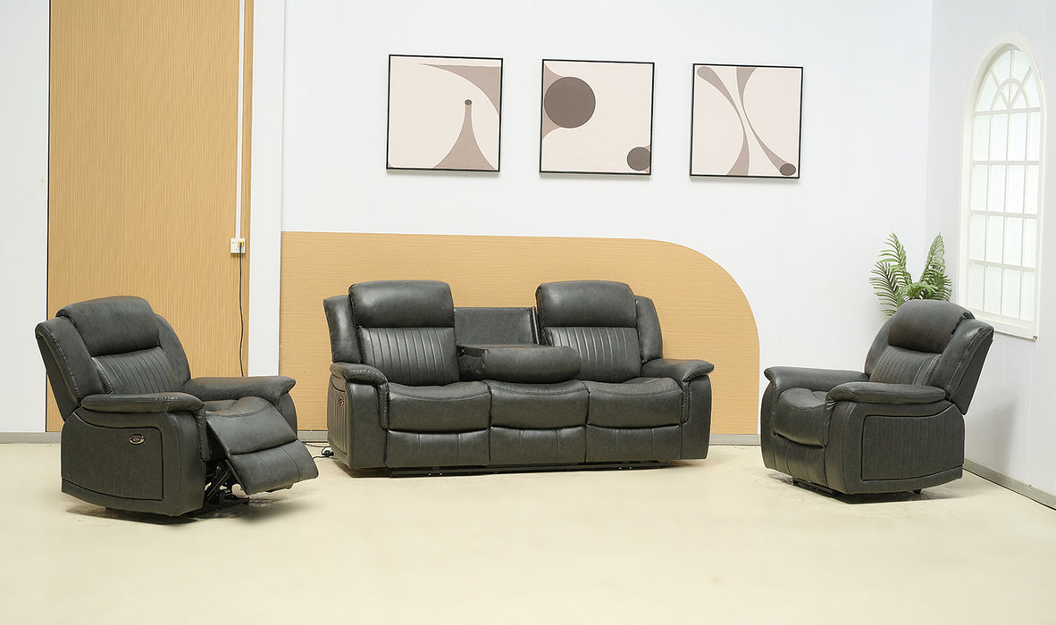 Paragon Power Motion 2 Seater Recliner Black - Leather