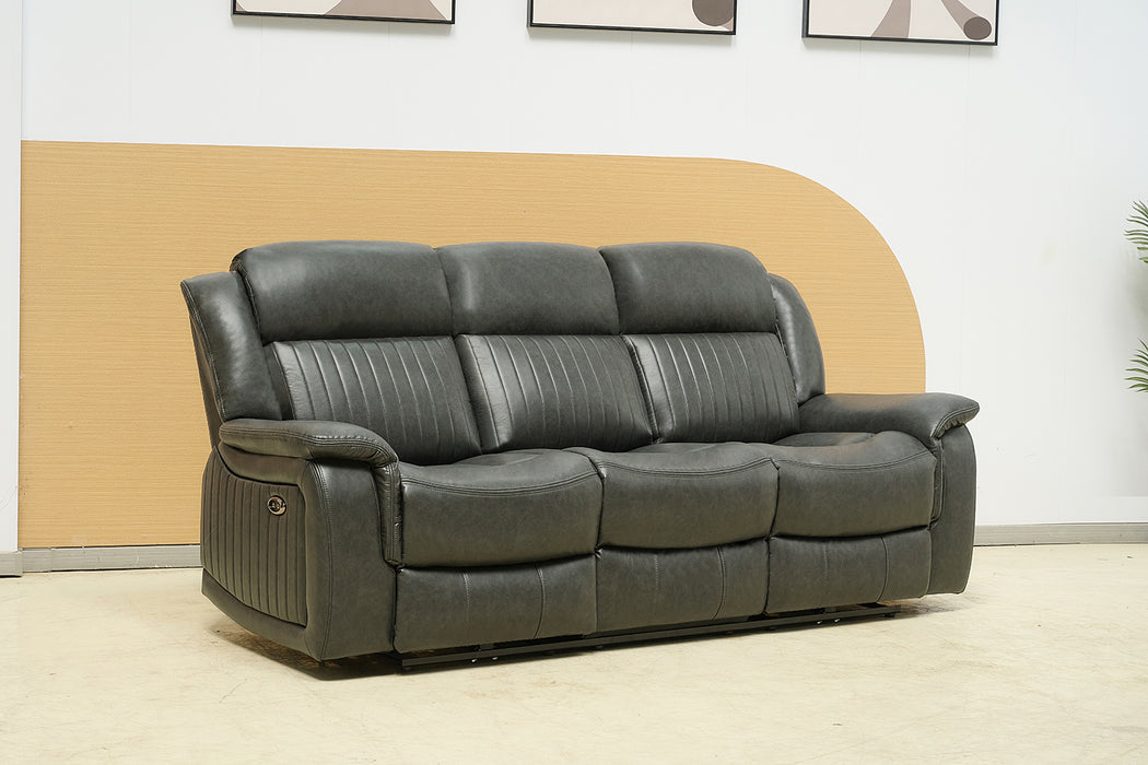 Paragon Power Motion 3 Seater Recliner Black - Leather
