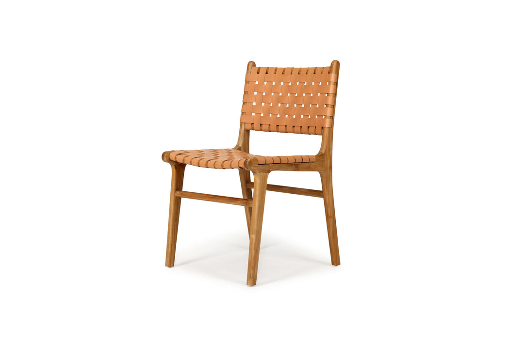 Altadena Woven Leather Side Chair - Natural