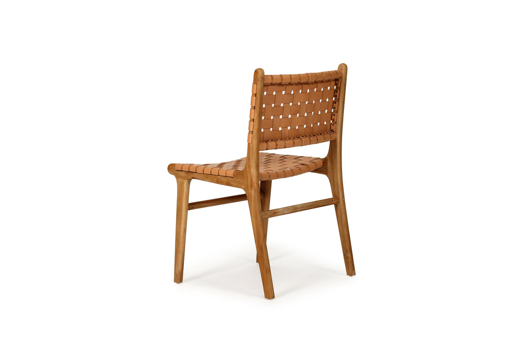 Altadena Woven Leather Side Chair - Natural