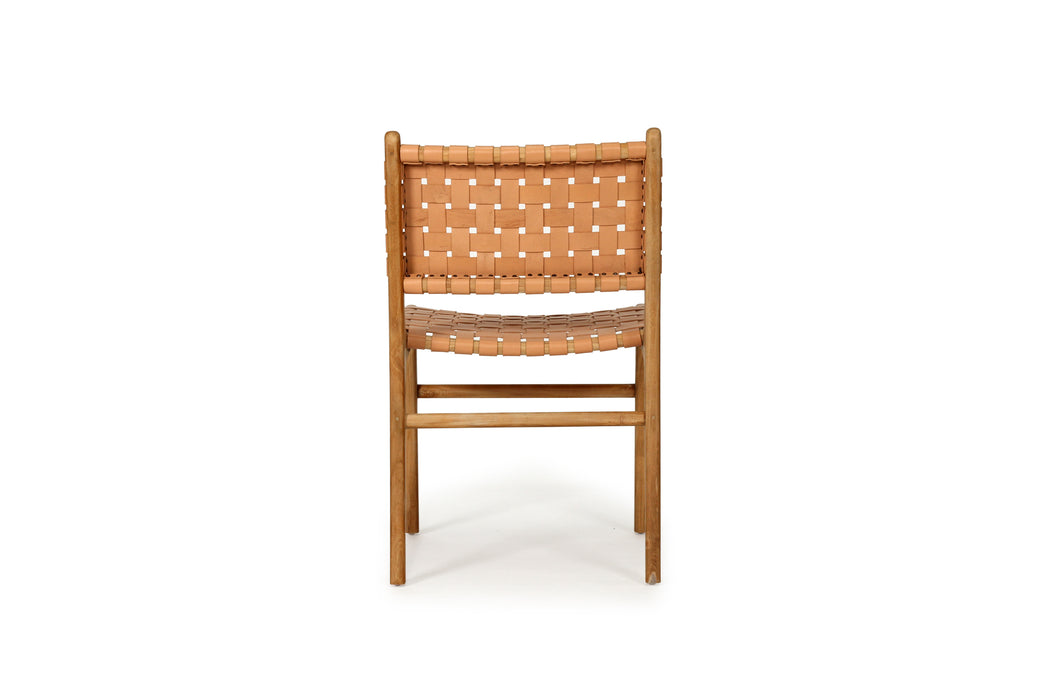 Altadena Woven Leather Side Chair - Natural