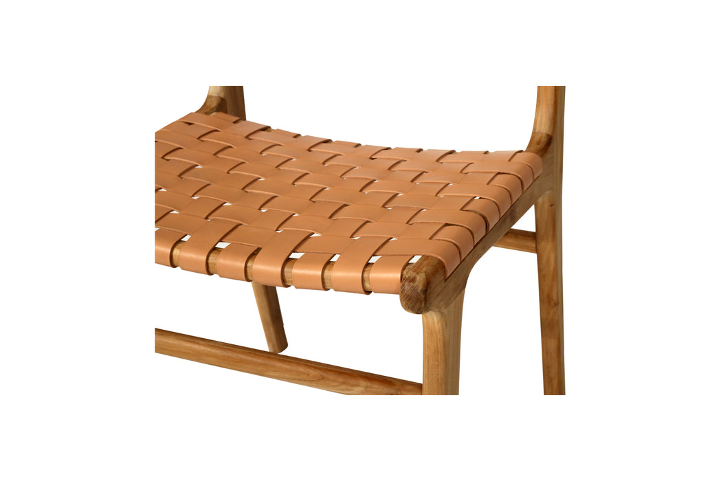 Altadena Woven Leather Side Chair - Natural