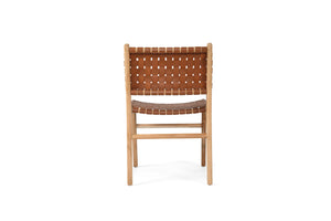 Altadena Woven Leather Side Chair - Tan