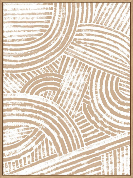 Pattern Maze in Apricot I Wall Art