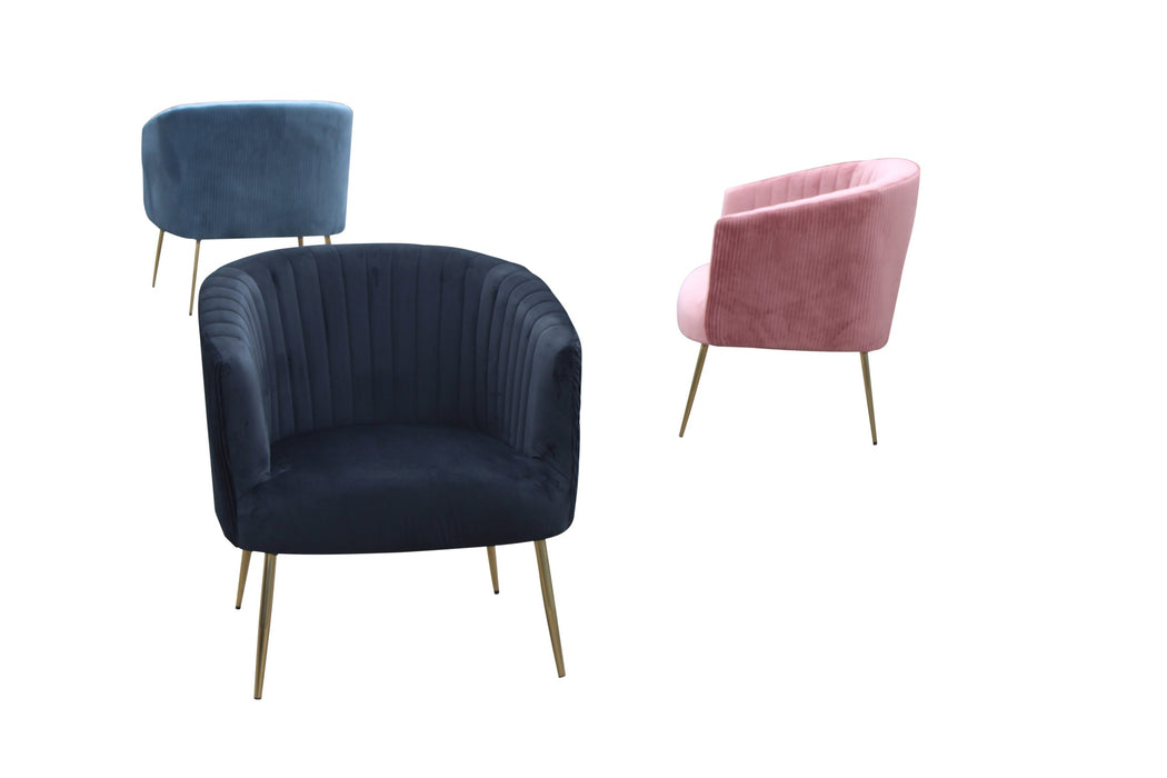 Perla Chair Pink Velvet