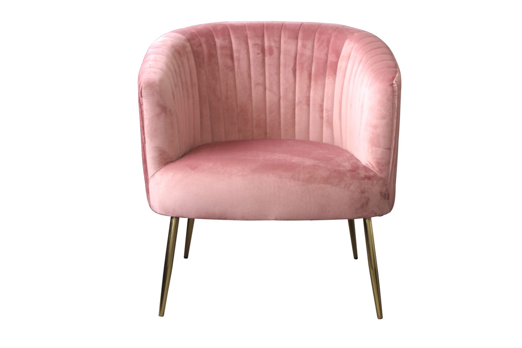 Perla Chair Pink Velvet