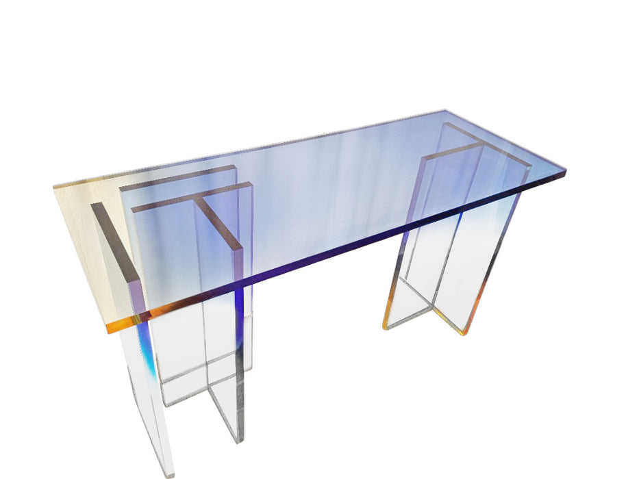 Opacum Lucite Acrylic Console Desk Table