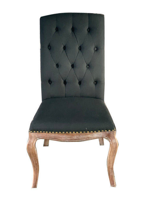 Leon Provincial Linen And Wood Dining Chair