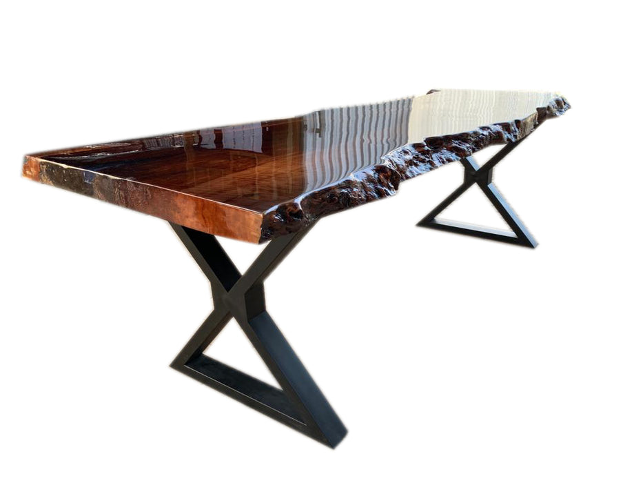 Cupio Tamarind Wood Dining Table With Natural Edge