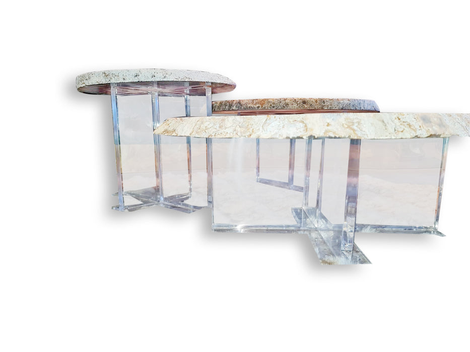 Pedra Semiprecious Stone Nesting Coffee Table