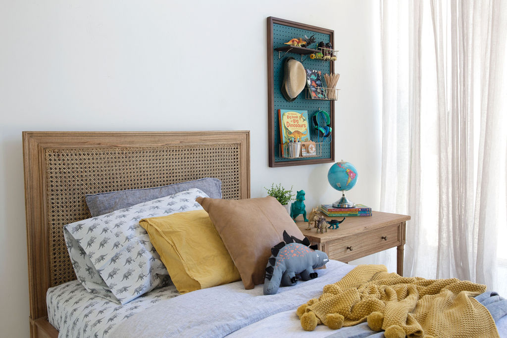 Hamilton Cane Bed - Single - Weathered Oak - Weathered Oak Single