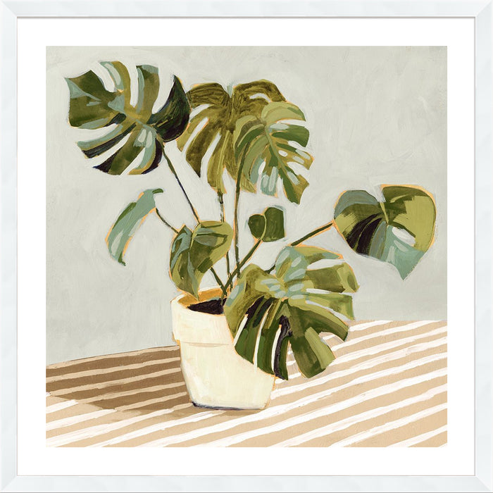 Plant on Stripes II Wall Art