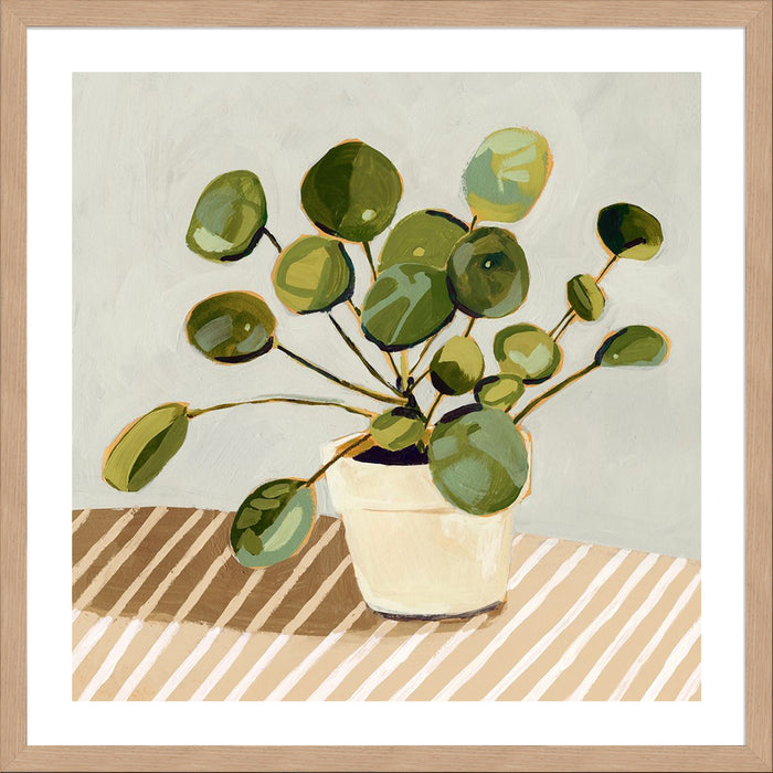 Plant on Stripes I Wall Art
