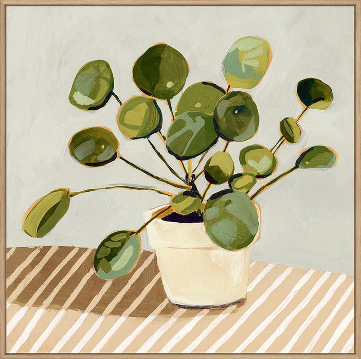 Plant on Stripes I Wall Art