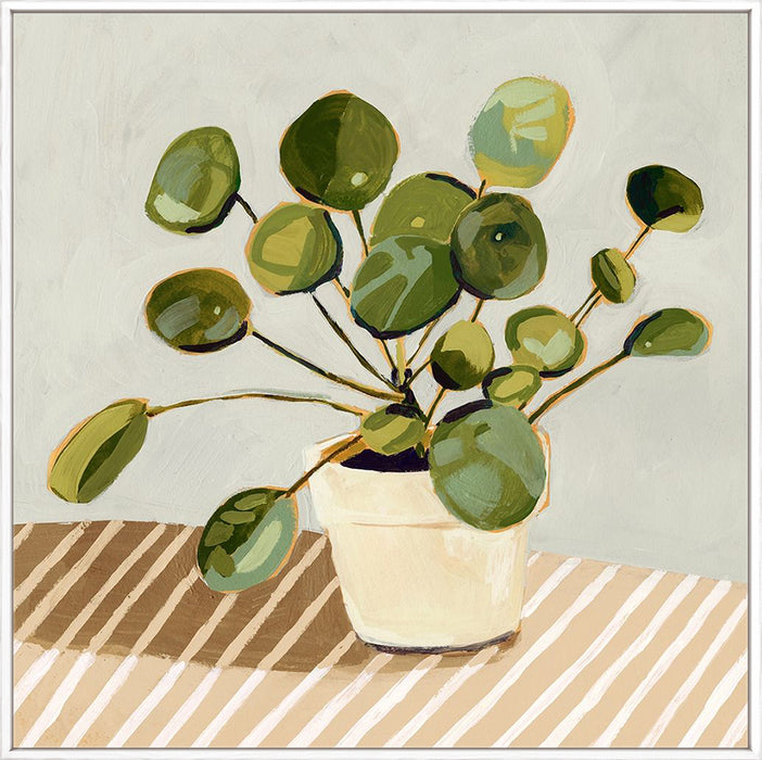 Plant on Stripes I Wall Art