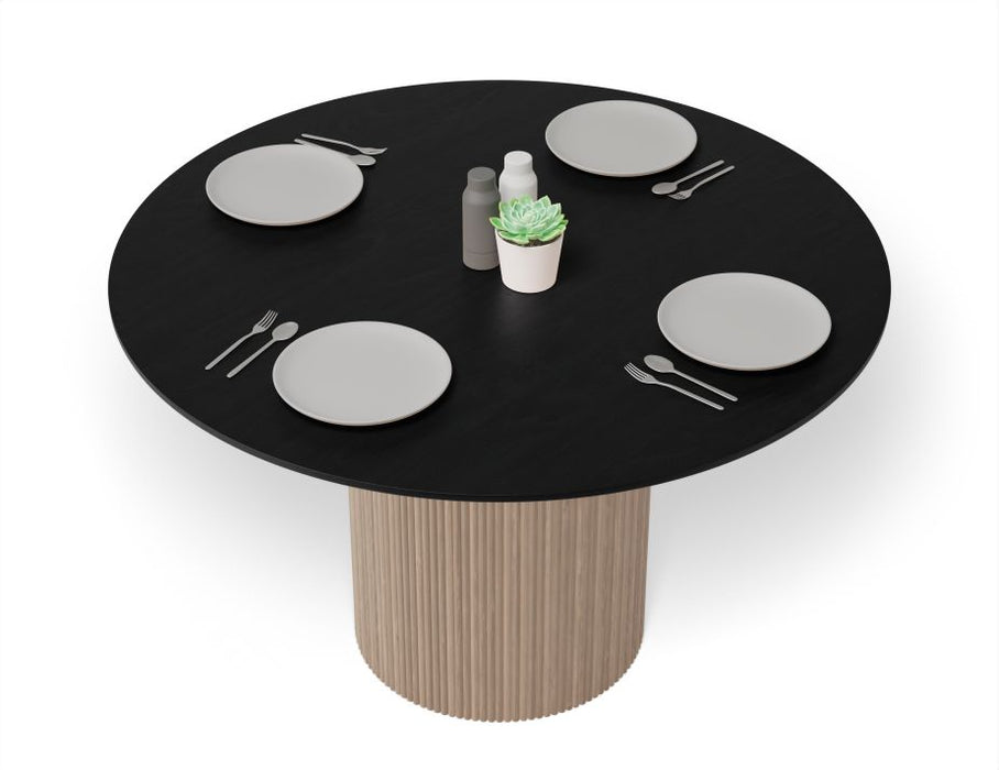 Poppy Dining Table - Black - Natural - 120cm