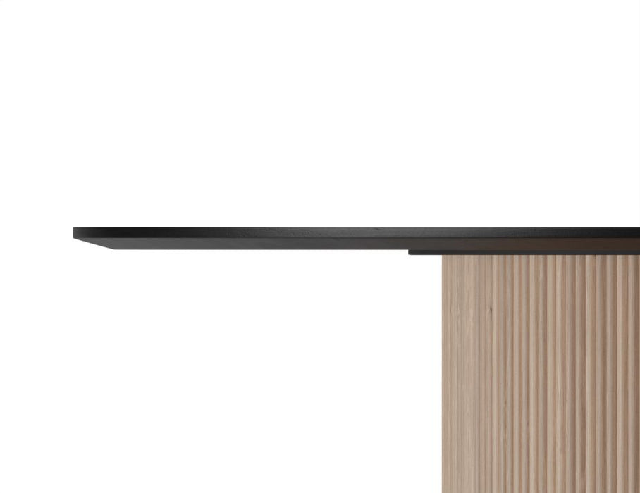 Poppy Dining Table - Black - Natural - 155cm