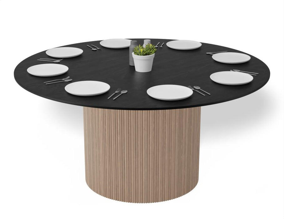 Poppy Dining Table - Black - Natural - 155cm