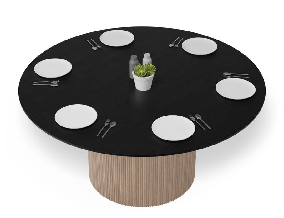 Poppy Dining Table - Black - Natural - 155cm