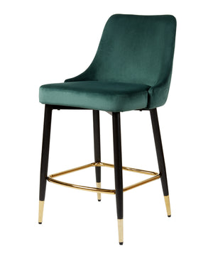 Que Velvet Bar Stool Emerald (Set of 2)