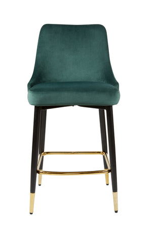 Que Velvet Bar Stool Emerald (Set of 2)