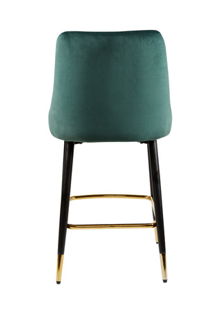 Que Velvet Bar Stool Emerald (Set of 2)