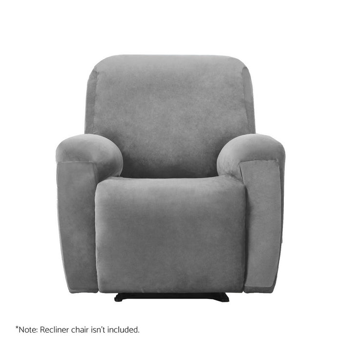 Artiss Recliner Chair Covers 1 Seater Velvet Grey