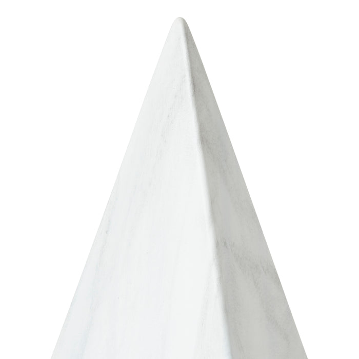 White Ceramic Pyramid, Tall