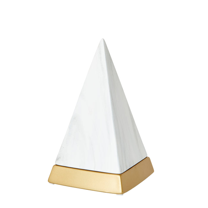 White Ceramic Pyramid, Tall