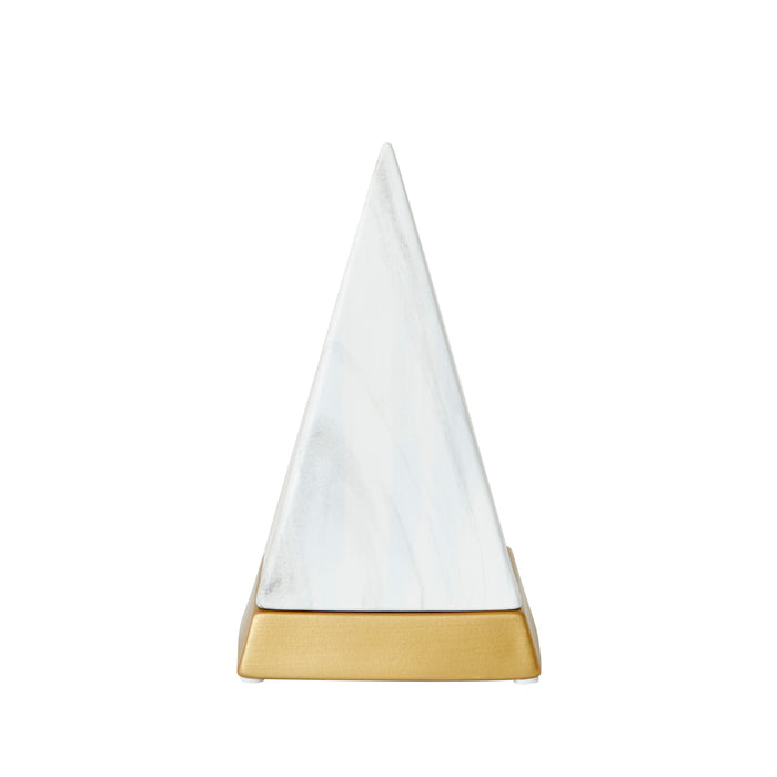 White Ceramic Pyramid, Tall