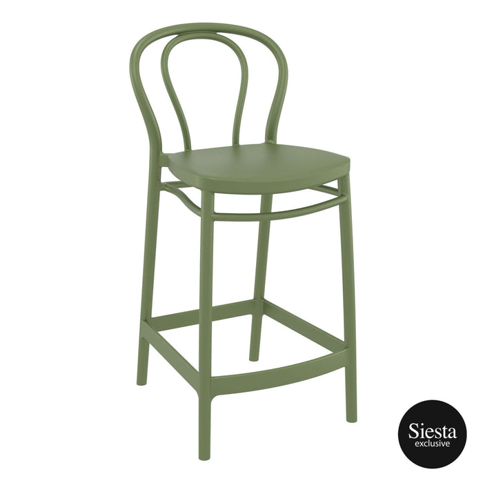 Siesta Victor Bar Stool 65cm (Counter Height) - Olive Green
