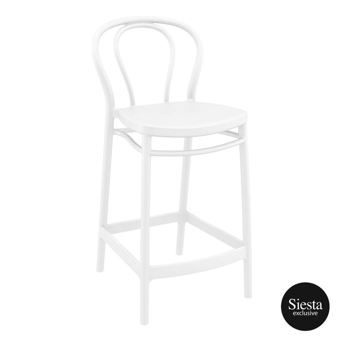 Siesta Victor Bar Stool 65cm (Counter Height) - White