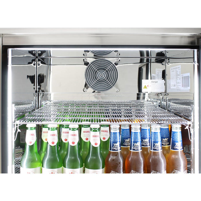 Rhino Outdoor ENVY 1 Door Bar Fridge Coldest Beer 43ºC+ Best Alfresco 316 Stainless Quiet With No Condensation (Model: ENV1L-SS)