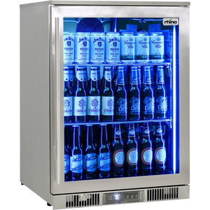 Rhino Outdoor ENVY 1 Door Bar Fridge Coldest Beer 43ºC+ Best Alfresco 316 Stainless Quiet With No Condensation (Model: ENV1R-SS)