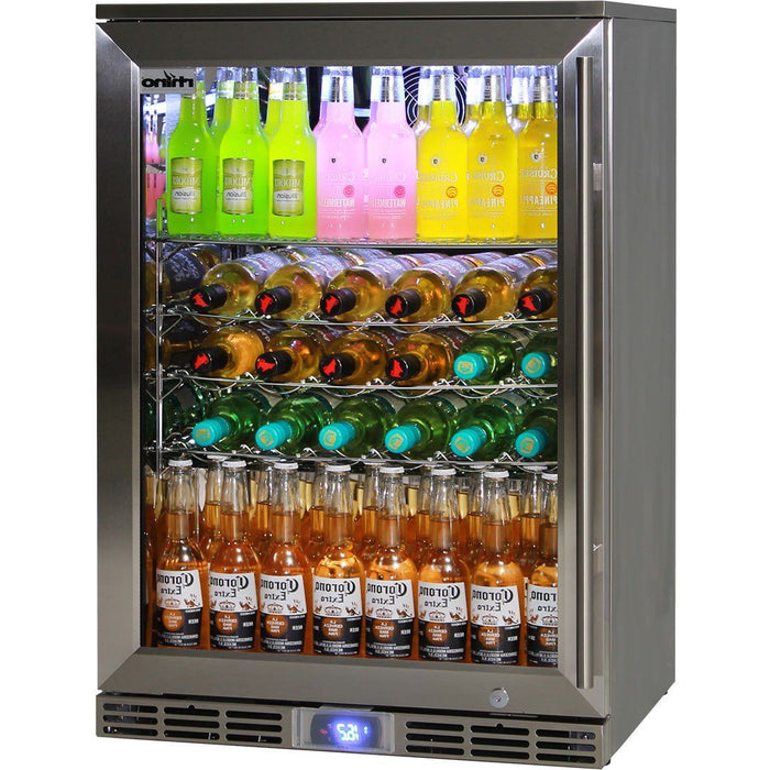 Rhino Alfresco Bar Fridge Glass Door Outdoor Rated 129L (Model: GSP1HL-840-SS)