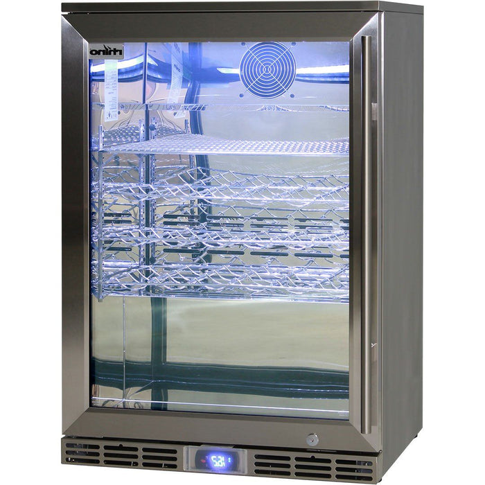 Rhino Alfresco Bar Fridge Glass Door Outdoor Rated 129L (Model: GSP1HL-840-SS)