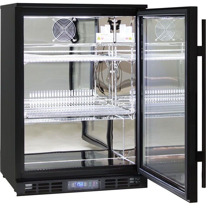 Rhino Black Commercial Glass Door Bar Fridge With Energy Efficient Parts And Operation (Model: SG1R-B)