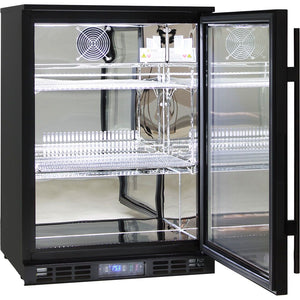Rhino Quiet Running Glass Door Bar Fridge Energy Efficient - Great For Indoors (Model: SG1R-BQ)