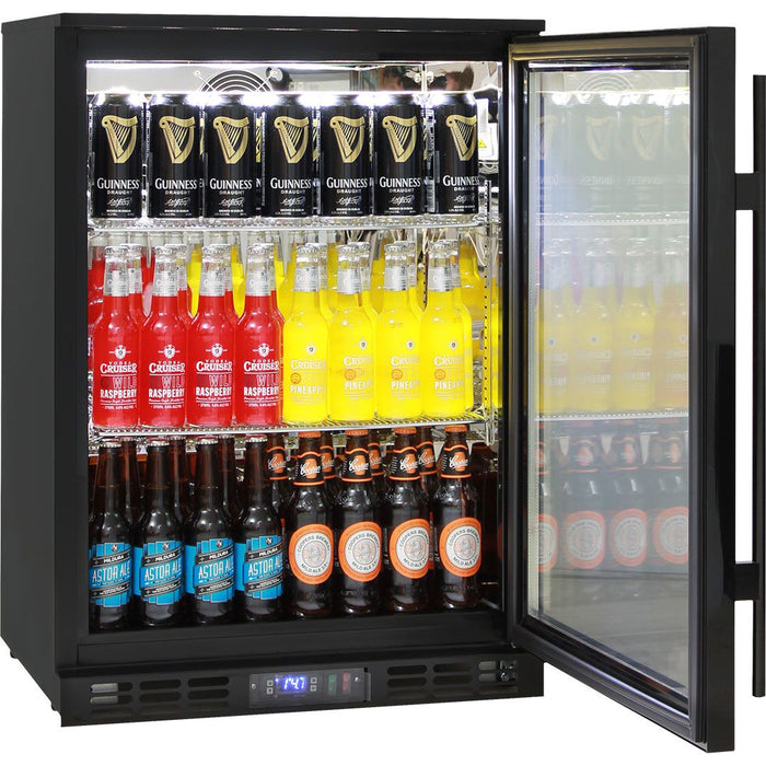 Rhino Quiet Running Glass Door Bar Fridge Energy Efficient - Great For Indoors (Model: SG1R-BQ)