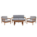 Rome Teak Outdoor Lounge Set - 2 Seater Sofa - 50% OFF - Raffinata