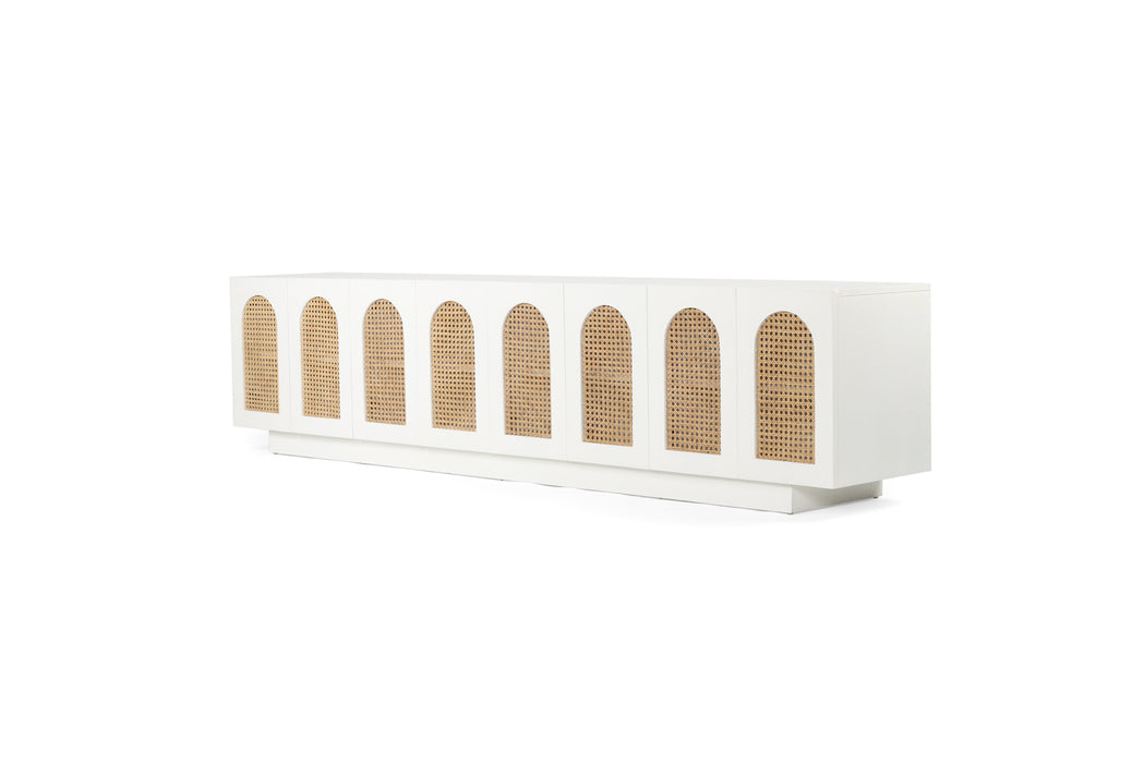 Ryan Eight Door Entertainment Unit - White