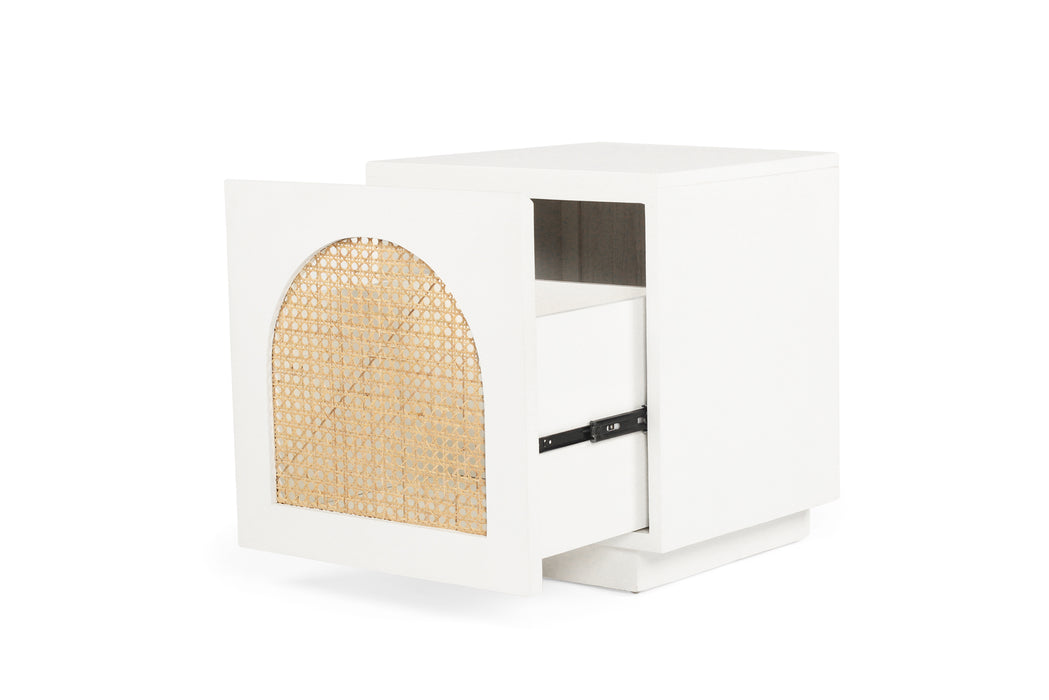 Ryan Bedside Table - White
