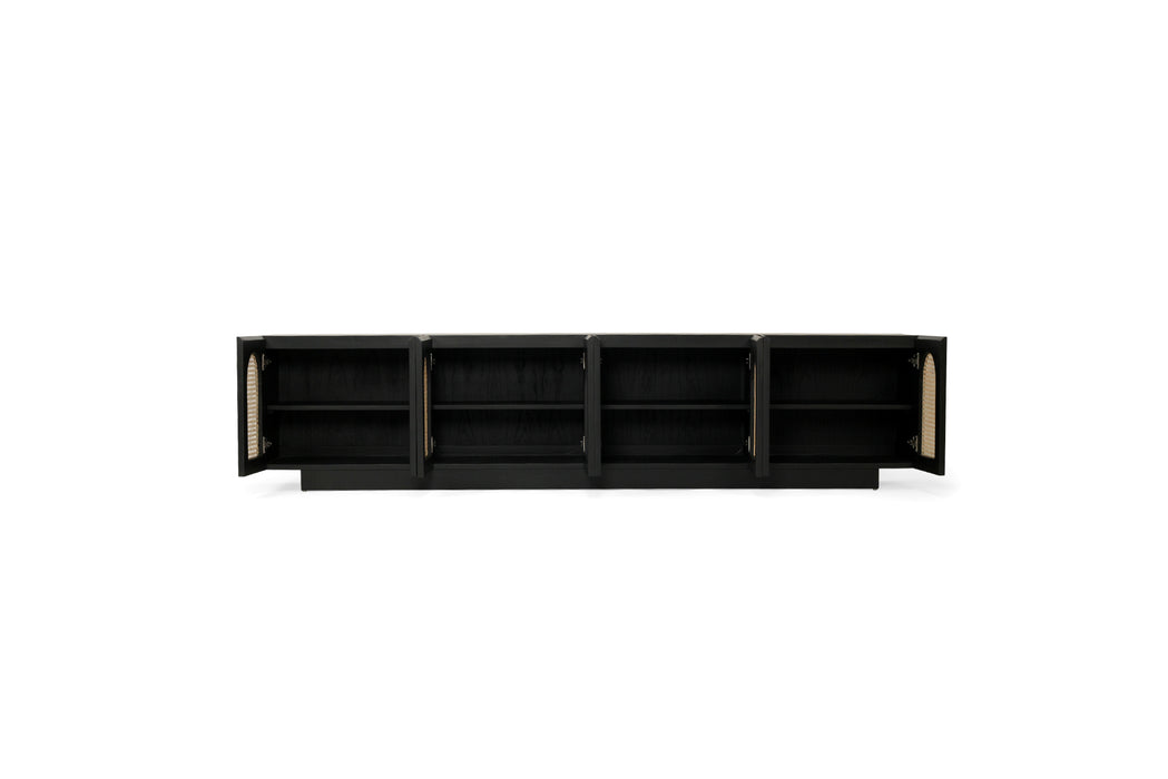 Ryan Eight Door Entertainment Unit - Black